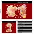 Adesivo elettrostatico per finestra con coniglio e uova di Pasqua decorazione casa 20x30cm - Coniglio Rosa Carino Con Uova (DFHJ-26B) / 20X30cm