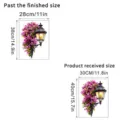 Detailed size specifications for street lamp and flower vine removable wall sticker - Street Lamp Floral Vine Cat Style A (KSC183A)