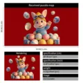 3D Easter bunny and eggs electrostatic glass window sticker for holiday home party decor - Yellow Plush Hat Rabbit B (DFHJ-31C) / 1 Piece