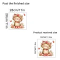 Wall sticker size guide for cute cat and flower design decals, dimensions 30x30cm - Cat with Flower Ring (KSC174A) / 30x30cm in Bag