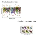 Detailed size dimensions for floral hanging basket and butterfly static window stickers. - Static Hanging Basket Butterfly (KSJ-174) / 40x60cm