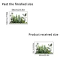 Dimensions for tropical green plant wall stickers: 60x40cm received, 58x38cm finished. - Bird of Paradise Plant Combination / KSC185B-40X60CM