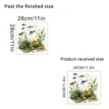 Detailed size comparison of waterproof underwater fish and seagrass wall sticker - Tropical Fish with Coral Reef (KSC177D) / KSC177D-30X30CM
