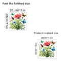 Detailed size comparison for floral butterfly self-adhesive waterproof wall stickers. - Floral Butterfly Mix D (KSC160D) / 30x30cm in Bag