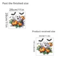 Guide des tailles stickers Halloween fantôme citrouille, 30cm reçu et 28cm taille finie. - KSUV8D-30X30CM入袋包装