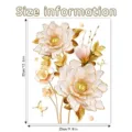 3D floral wall sticker size guide 25x32cm elegant peony decal for bathroom - Stereoscopic Peony Style