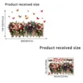 Size chart for rose flower fence window stickers, 60x40cm sheet expanding to 80x57cm. - Rose Vine Butterfly Style (KSC-142A) / 40x60cm