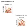 Comprehensive size guide for cute cat and butterfly waterproof removable wall decal - Cat in Polka Dot Hoodie (KSC174F) / 30x30cm in Bag