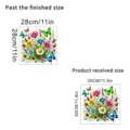 Size specification diagram of colorful floral and butterfly wall sticker in 30x30cm sheet - Floral Butterfly Mix G (KSC160G) / 30x30cm in Bag