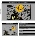 Σετ αυτοκόλλητα τοίχου Halloween με μάγισσα και κολοκύθα για διακόσμηση παραθύρων - Μάγισσα Σκοτεινού Κάστρου (XL891) / 60x90cm