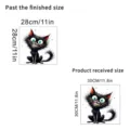Detaillierte Größenanleitung für lustige schwarze Katze selbstklebende Wandaufkleber - Lustige Katze Stil B (KSC-154B) / Stil KSC-154B (30x30cm)