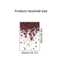 Detailed dimension chart for red rose vine and butterfly waterproof wall sticker - Rose Vine Butterfly Style B (KSC147B) / 40x60cm
