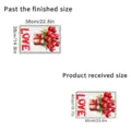 Detailed dimensions for the finished and received size of Valentine's heart balloon sticker - Heart Gift Box (KSC-120) / 40x60cm