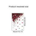 Close-up detail of rose and butterfly floral wall sticker with 60x40cm dimensions - Rose Vine Butterfly Style C (KSC147C) / 40x60cm