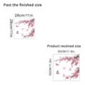 Detail view of pink plum blossom and butterfly waterproof self-adhesive wall decal - Model KSA114A / 30x30cm
