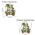 Maattabel voor 3D plantenrek muursticker met specificaties van blad en eindformaat - 仿真盆栽绿植花架款式(KSC-135) / 30x60cm (Set van 2)