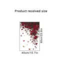 Detailed dimension diagram for rose vine and butterfly removable wall sticker. - Rose Vine Butterfly Style D (KSC147D) / 40x60cm