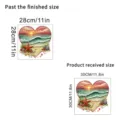 Waterproof heart beach wall sticker showing product received and finished size dimensions - KSC-155D Style (30x30cm)