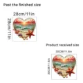 Detailed size comparison for heart-shaped beach sunset waterproof self-adhesive wall stickers - KSC-155E Style (30x30cm)