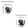 Wandtattoo lustige schwarze Katze Größenangabe: 28cm fertig und 30cm geliefert - Lustige Katze Stil E (KSC-154E) / Stil KSC-154E (30x30cm)
