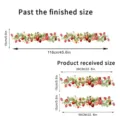 Product dimension specification diagram for waterproof strawberry floral wall decal - KSA113D-30*60CM