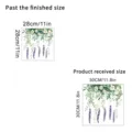 Detailed size specification diagram for waterproof floral greenery and daisy wall sticker. - Model KSA114H