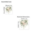 Detailed size comparison for floral wall sticker showing 28cm and 30cm dimensions - Model KSA114J
