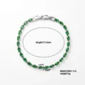 Specifiche dettagliate di dimensioni e peso per il bracciale in zircone verde marquise - Braccialetto in Zirconia Marquise Verde / Verde