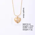 Collana con ciondolo lettera cuore dorato, stile vintage minimalista catena donna. - Lettera B