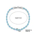 Dimensioni e peso del bracciale tennis turchese con taglio marquise - Braccialetto in Zirconia Marquise Blu Lago (B00872SMY-5A) / Blu lago