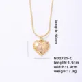 Collana con ciondolo lettera C a cuore dorato vintage catena a serpente gioiello minimal - Lettera C