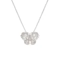 Eleganter silberner Schmetterling Anhänger mit funkelnden Zirkonia Steinen für Damen - Platiniert Weiße Zirkonia Anhänger Halskette