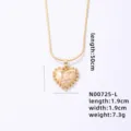 Gold heart letter L pendant necklace with snake chain, elegant jewelry accessory for women. - Letter L