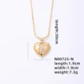 Gold heart letter N pendant necklace fashion minimalist clavicle chain jewelry for women - Letter N