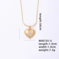 Gold heart letter S pendant necklace with snake chain, stylish minimalist fashion jewelry. - Letter S