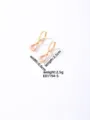 Vergulde oorbellen met roze zirkonia druppelstenen. Elegant mode sieraden accessoire voor dames. - Goud Roze
