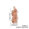 Exquisites Wassertropfen Zirkon Anhänger Detailbild, elegantes Roségold Modeaccessoire. - Champagner (P2898-11)