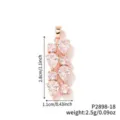 Detailaufnahme des rosévergoldeten Zirkonia-Anhängers mit genauen Abmessungen und Steinen. - Roségold Mehrfarbig (P2898-18)