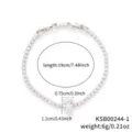 Dettagli tecnici della misura per bracciale in rame argento con pietra di zircone - Zirconia Bianca Argentata