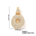 Pendentif lettre O en or avec strass scintillants, collier élégant pour femme, mode. - Pendentif Lettre O Seul (N00888GW-O)
