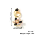 Elegant Copper Zirconia Lotus Pendant Necklace Stylish Creative Gift Jewelry Accessory - P5213-1