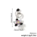 Copper cubic zirconia flower pendant necklace unique creative jewelry accessory stylish gift choice. - P5213-2