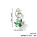 Green Zircon Flower Pendant Copper Necklace Dimension and Weight Specification SKU Variant - P5213-4