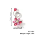 Autumn lotus zirconia pendant necklace, copper inlaid sparkling crystals for women fashion gift. - P5213-6