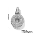 Collier pendentif lettre O glacée ton argent, zircone cubique étincelante, bijoux tendance. - Pendentif Lettre O Seul (N00888SW-O)