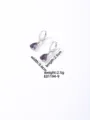 Orecchini a goccia in argento con zircone viola, design elegante per donne da indossare. - Argento Viola