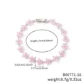 Dettaglio misure del bracciale a stella in zircone rosa con lunghezza 17cm e peso di 8,7g. - Argento con Zirconia Rosa (B00771-15)