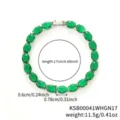 Smaragdgrünes Kristall-Tennisarmband für Damen, 17 cm Länge und 11,5 g Gewicht - 17cm / Silber Grün Strass