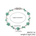 Exquisite floral zircon bracelet for women, elegant silver vine design with sparkling stones. - B00767-16