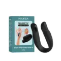 HOUKEA magnetic kidney care clip, portable body wellness massager tool for daily relaxation. - Black